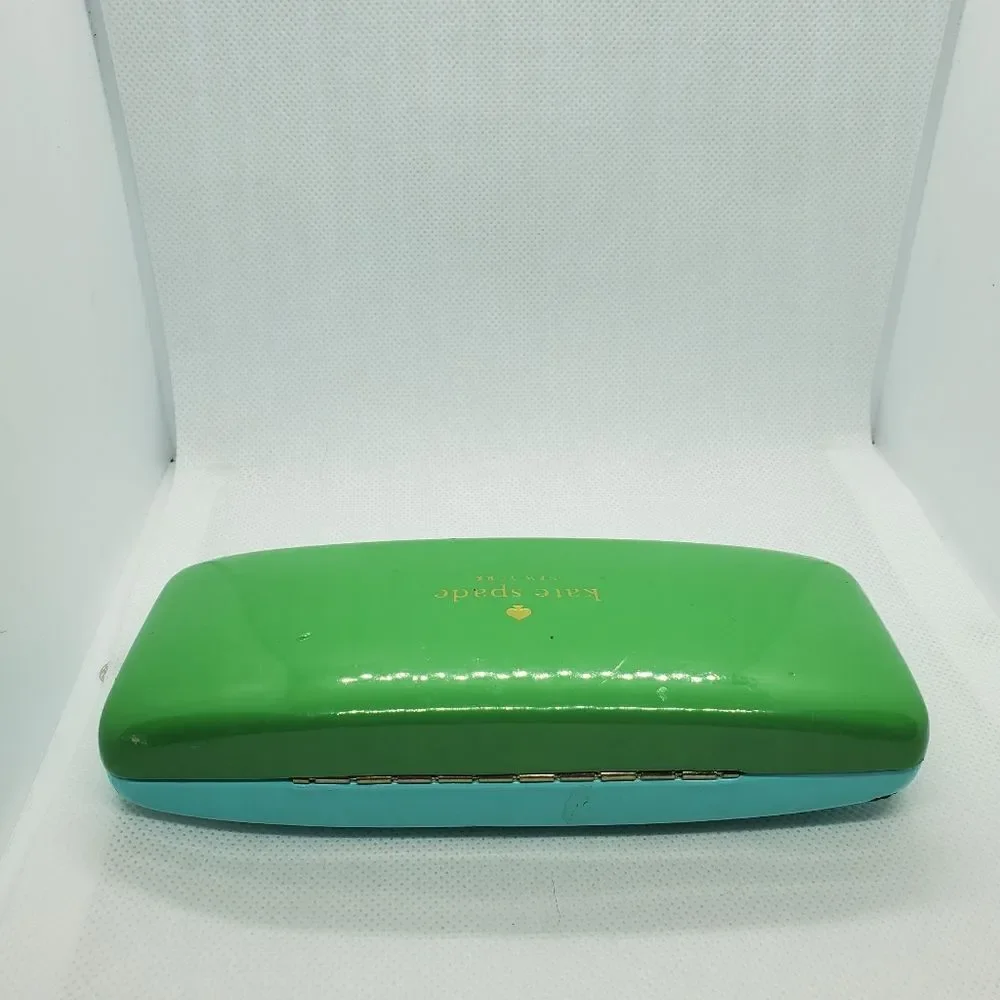 Kate Spade Green & Black Glasses Case